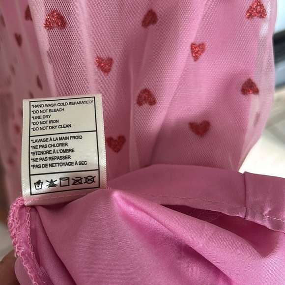 NWT VIRAL BETSEY JOHNSON Valentines Day Classically Pink Mesh Heart Dress TikTok - Picture 10 of 14